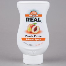Real® Peach Puree Infused Syrup, 500ml\16.9 fl. oz. #115REALPEACH