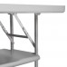 Стол складной из нержавеющей стали 18-го калибра, с полкой Folding Work Table от Regency™ USA - 61х122 см/ 24"x48" #RgncFWT2448US