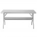 Стол складной из нержавеющей стали 18-го калибра, с полкой Folding Work Table от Regency™ USA - 61х152 см/ 24"x60" #RgncFWT2460US