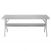 Стол складной из нержавеющей стали 18-го калибра, с полкой Folding Work Table от Regency™ USA - 61х183 см/ 24"x72" #RgncFWT2472US