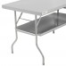 Стол складной из нержавеющей стали 18-го калибра, с полкой Folding Work Table от Regency™ USA - 76х122 см/ 30"x48" #RgncFWT3048US