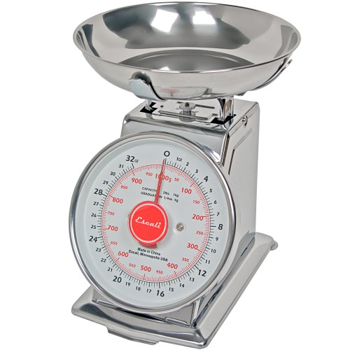 Весы механические стальные Escali® Pro MZR™ Mechanical Kitchen Scale от San Jamar® USA до 1 кг./2Lb #SCDLB2