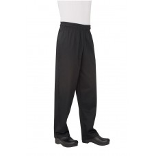 Брюки повара Basic Chef Pants by Chef Works® черные \Разм.М, талия 86-91см\ #NBBPM