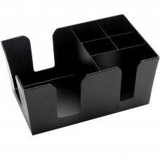 American Metalcraft® Matte Black Finish Stainless Steel Bar / Coffee Caddy - 9" x 6" x 4" #BARB7