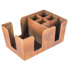 American Metalcraft® Antique Copper Satin Finish Bar Caddy - 9" x 6" x 4" #BARC7 