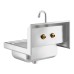 Рукомойник кухонный настенный, стальной, с встроенным смесителем Regency® Wall Mounted Hand Sink with Gooseneck Faucet 432x381мм\ 17" x 15" #600HS17