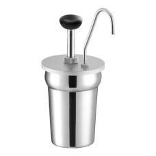 Дозатор-насос для соусов - 15 мл., стальной, с диспенсером 2,4 л./ 2,5 Qt. Pump Dispenser от ServSense™ USA #SSCDP2IP