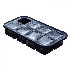 Форма для льда и выпечки силиконовая American Metalcraft® USA Cube Black Silicone Ice / Dessert Mold - 8 кубиков х 50 мм #SMSC8