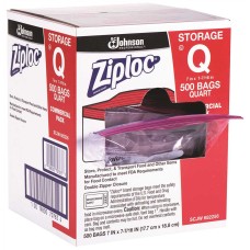 Пакеты пищевые Зиплок - Ziploc® Quart\Один литр Storage Bag с двойным замком 946мл\ 17,8х18,8см - 500шт\бокс #682256