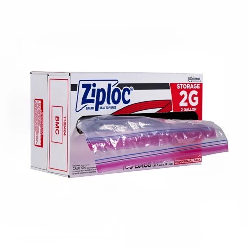 Пакеты пищевые Зиплок - Ziploc® Storage Bag с двойным замком 2 галлона\7,57л - 33,0х38,1см 100шт\уп. #682253