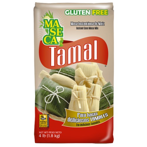 Мука кукурузная белая, грубого помола, безглютеновая Тамале Tamal Instant Corn Masa Mix от Maseca® - 1,8 кг./ 4 lb. #MSCATAM-4LB