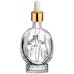 Бутылочка для биттера стеклянный череп, с пипеткой Acopa® Glass Skull Bitters Bottle 50ml\1.7 oz. #553SKUL17