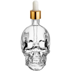 Бутылочка для биттера стеклянный череп, с пипеткой Acopa® Glass Skull Bitters Bottle 50ml\1.7 oz. #553SKUL17