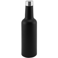 Бутылка - термос стальная, черная эмаль 3-х слойные стенки Apollo™ Stainless Steel Wine Bottle Triple-Wall Flask от Franmara® USA - 370мл/13oz #5023BU