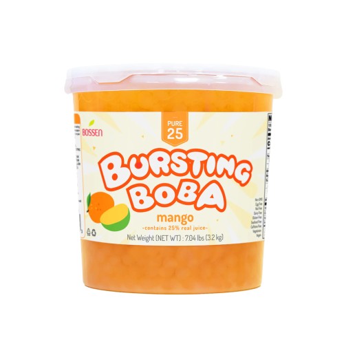 Желатиновые Взрывные Бобы С Соком Манго для Бабл Ти Mango Bursting Boba® Pure25 від Bоssеn® - 3,2кг #BBP002