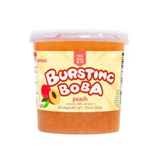 Желатиновые Взрывные Бобы с Соком Персика для Бабл-ти Peach Bursting Boba® Pure25 от Bоssеn® - 3,2кг #BBP008