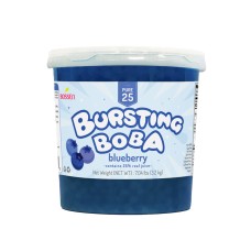 Желатиновые Взрывные Бобы С Соком Черники для Бабл-ти Blueberry Bursting Boba® Pure25 от Bоssеn® - 3,2кг #BBP005