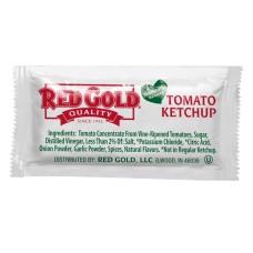 Порционные пакетики Кетчупа томатного Naturally Balanced Tomato Ketchup от Red Gold® USA - 9гр./1000 шт./бокс Best By #REDYL9G