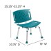 Кресло для инвалидов для душа, с экстра-широкой спинкой Hercules Series от Flash Furniture® USA - 583х305мм/ до 136кг. #DC-HY3501L-TL-GG
