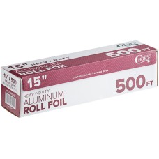 Фольга пищевая, алюминиевая, очень прочная Heavy-Duty Aluminum Foil калибра 80 от Choice® USA, рулон - 38,1см Х 152,4м \15" x 500' #12215X5HD