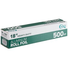 Фольга пищевая, алюминиевая, очень прочная Heavy-Duty Aluminum Foil калибра 80 от Choice® USA, рулон - 45,7см.Х 152,4м. \18" x 500' #12218X5HD