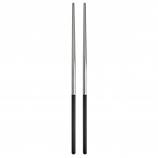 Acopa® Heika™ 18/8 Stainless Steel Extra Heavy Weight Chopsticks, Black / Silver, 9" - 12/Pack
