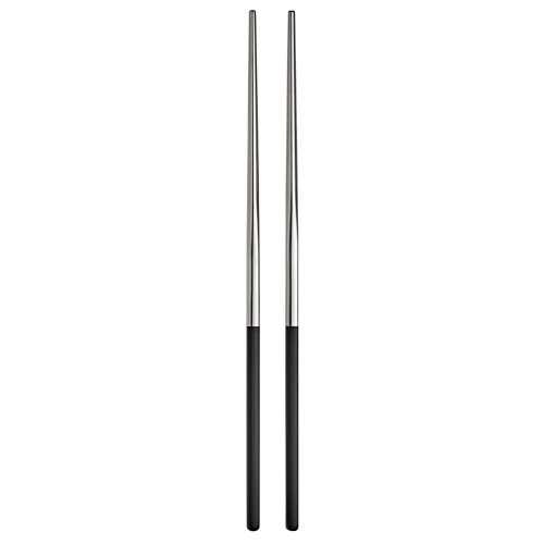 Палочки Heika™ из ультра-премиальной экстра-тяжелой стали 18/8 Extra Heavy Weight Chopsticks от Acopa® USA - Черно-Серебряные/ 22,9см/ 12шт/сет #267CHOPBKSVR