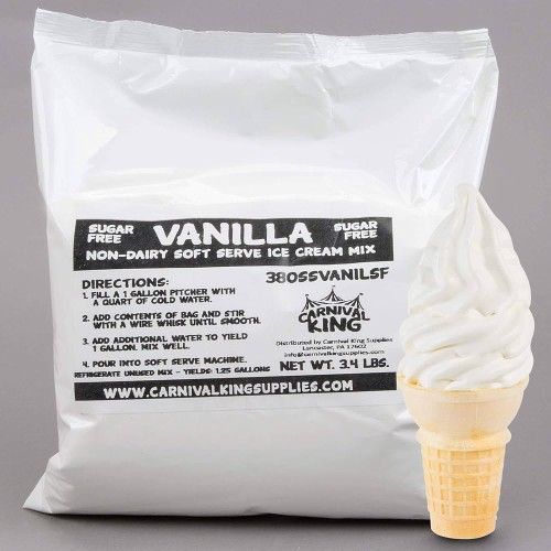 Смесь для мягкого мороженого Ваниль Soft Serve Mix от Carnival King® USA - 1,36кг/3Lb #SSCKRVAN