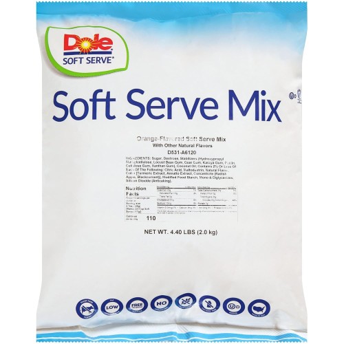 Смесь для мягкого мороженого Апельсин Soft Serve Mix от Dole® USA - 2кг. #D531-A6120