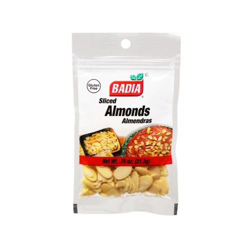 Миндаль нарезанный Badia® USA Sliced Almonds 21,3гр\0,75oz #00036