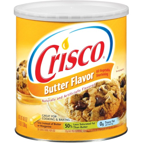Шортенинг - жир растительный, со вкусом масла Butter Flavor All-Vegetable Shortening от Crisco® USA - 1,36кг. #600530