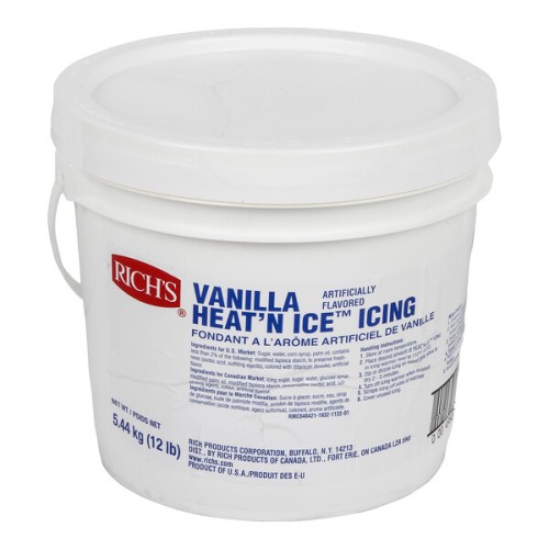 Глазурь для десертов ванильная Heat'n Ice™ Icing Vanilla от Rich's® USA - 5,44кг\12 lb. #09976