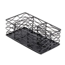 Корзинка - органайзер металлическая, черная American Metalcraft® USA - 21,6см X 11,1см X 7,9см\ 8 1/2" x 4 3/8" x 3 1/8" #BNCB84