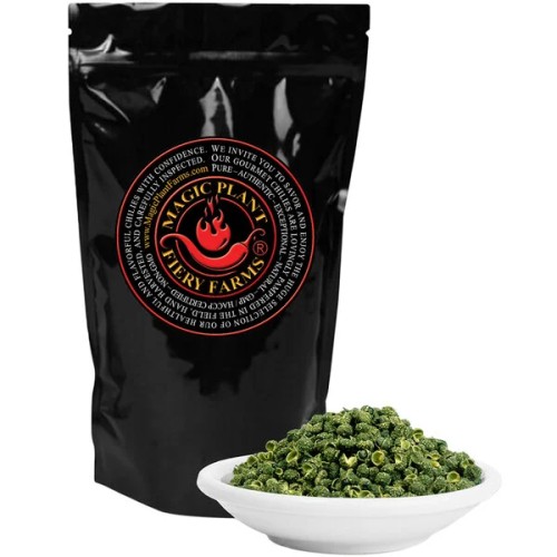 Японский зеленый перец Сансё/Сычуаньский перец целые зерна Fiery Farms® Green Japanese Sansho Whole Peppercorns 1кг\2.2 lb. #0749511378320