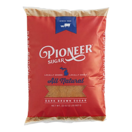 Сахар тростниковый, темно-коричневый с мелассой Dark Brown Sugar от Pioneer® Sugar USA - 907гр./ 2 lb.#PS00225