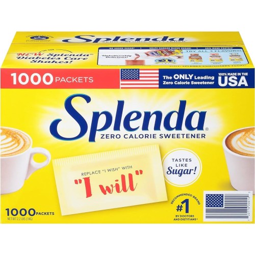 Заменитель сахара Спленда (сукралоза) No Calorie Sweetener от SPLENDA® USA порционные пакетики 1грамм - 1000шт\уп. #SPLND1000
