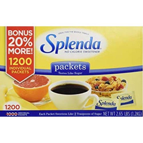 Заменитель сахара Спленда (сукралоза) No Calorie Sweetener от SPLENDA® USA порционные пакетики 1грамм - 1200шт\уп. #SPLND1200