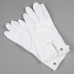 Перчатки официанта хлопковые, белые, с кнопкой-застежкой Waiter's Gloves от Henry Segal® USA - размер L #HS-WG-WHT-L