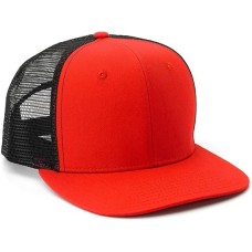 Бейсболка повара красная, хлопок/сетка, 6-ти клинка Trucker Cap от Mercer Culinary® USA #M60135RD
