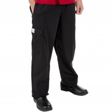 Брюки повара черные - Карго Mercer Culinary™ Genesis® Black Unisex Cargo Pants, Талия 122-127 см \ 3XL-Size #M61090BK-3X