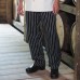 Брюки повара черные, в белую полоску Uncommon Threads™ Unisex Chalk Stripe Traditional Chef Pants 3XL - Size #4010CS-3X