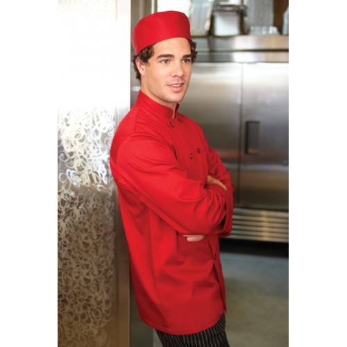Китель повара Chef Works® USA Nantes™ Collection Basic Red Chef Coat длинные рукава, красный. Size L\объем груди 112\117см #REPC-L