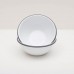 Эмалированная миска белая с серой каймой 0,6л Crow Canyon Home® USA CEREAL BOWL 5,5"(14см) #V17GRY