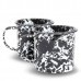 Эмалированная кружка 0,47л\16oz, мрамор синий Crow Canyon® Splatter Mug#D112DBM