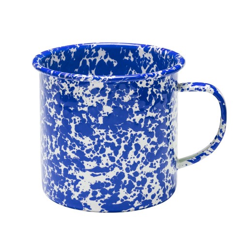 Эмалированная кружка 0,47л\16oz, мрамор синий Crow Canyon® Splatter Mug#D112DBM