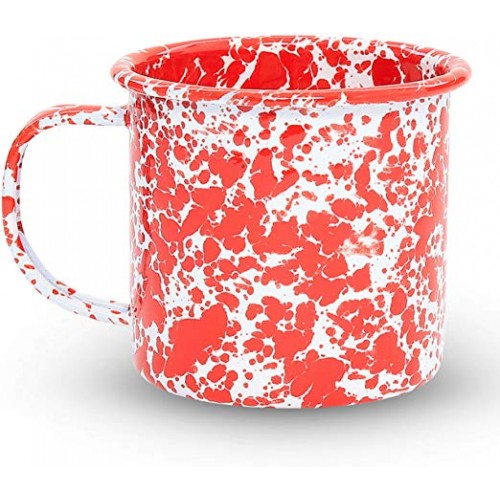 Эмалированная кружка 0,47л\16oz, мрамор красный Crow Canyon® Splatter Mug#D112RM