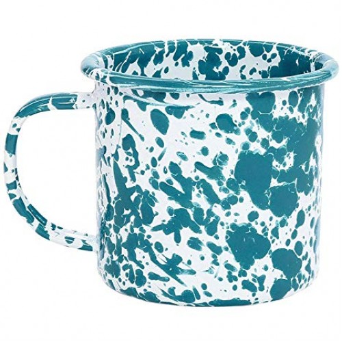 Эмалированная кружка 0,47л\16oz, мрамор бирюзовый Crow Canyon® Splatter Mug#D112TQM