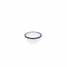 Эмалированный соусник 2oz\59мл - белый, с синей кромкой Crow Canyon Home Vintage Ramekin#V121BLU