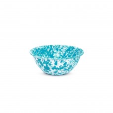 Эмалированная миска бирюзовый мрамор 2л Crow Canyon Home® USA Splatter Small Serving Bowl 8"(20,3см) #D18TQM