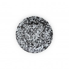 Эмалированная тарелка обеденная, мрамор черный Crow Canyon Home® Splatter Dinner Plate 10,25"(26см) #D20BLM